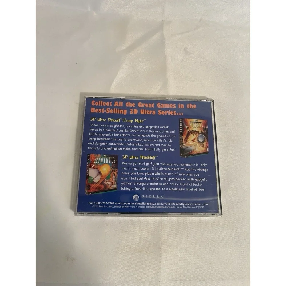 Dinosaur Pinball Game 3-D Ultra The Lost Continent SIERRA PC 1997 CD-ROM